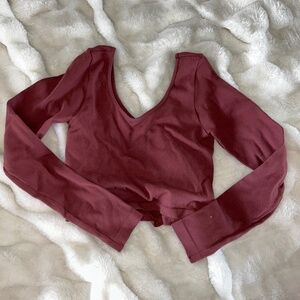 long sleeve crop top